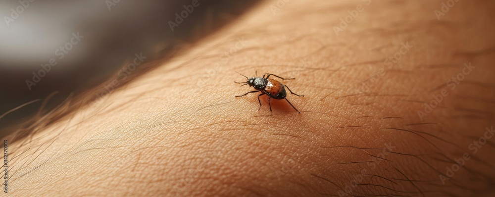 person have red rash on arm from insect bite allergic, Generative AI ...