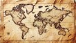 © Valeriya - Old Map Paper in Vintage Style: Aged and Textured Background for Historical and Adventure Themes