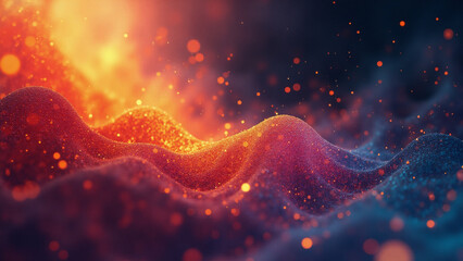 Wall Mural - abstract orange and blue background. generative ai.