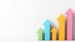 © ADD PHOTO - Colorful directional arrows representing growth progress and business success