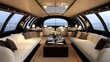 © Pricha.RT - Luxurious Yacht Interior with Elegant Furnishings and Ocean View