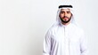 © RulArt - Young arab man wearing typical arab clothes isolated on white background