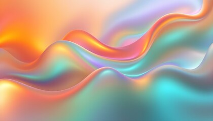 Aufkleber - Abstract pastel colors 3d wave background. Abstract background in soft pastel colors. 3D render abstract light blue curve frosted glass pattern with a gradient color on a blue background