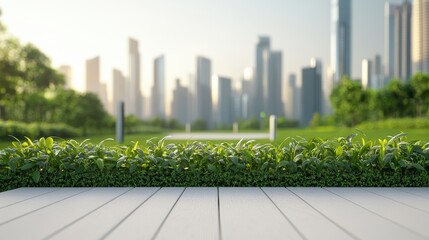 Wall Mural - a city park with benches equipped with solar panels and charging stations, emphasizing sustainabilit