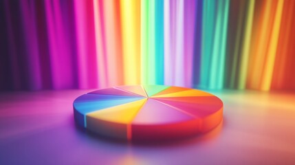 Poster - Colorful Circular Display with Vibrant Rainbow Background Effect