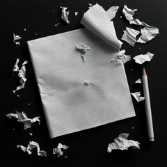 Leinwandbilder - A piece of paper with a pencil on it