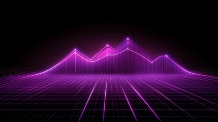 Poster - Futuristic Neon Graph Visualization on Dark Background