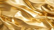 © Putt_Sanplee - A close-up view of a gold foil texture background, showcasing a smooth, reflective surface with a rich golden hue. The foil is slightly wrinkled
