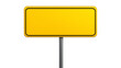 © MONWARA - Blank yellow road signs or traffic signs isolated on a white background