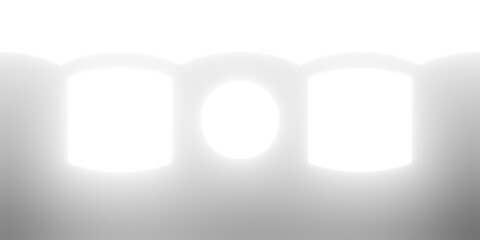 Wall Mural - 3d render image of panoramic 360 view equirectangular hdri studio lights image map, environment map 