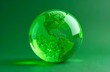© Vitaliy - Green transparent sphere in the form of planet earth. Concept of nature and ecology