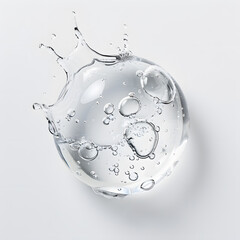 Wall Mural - dynamic splash of aqua captivating water sphere with droplets isolated on white background