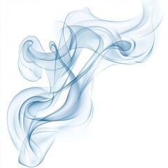 Poster - Elegant Swirling Smoke on White background