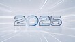 © NipaArts - Futuristic 2025 digital year design.