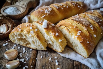 Poster - A close-up view of a loaf of bread sitting on a table