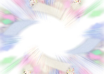 Wall Mural - an abstract transparent iridescent color blur burst design element.