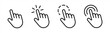 © Progress Smoothly - hand click icon set. contain cursor, pointer, touch screen finger icon symbol sign. vector illustration