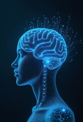 Fototapete - Conceptual technology illustration of artificial intelligence