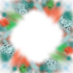 Wall Mural - an abstract transparent iridescent color blur burst design element.