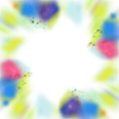 Wall Mural - an abstract transparent iridescent color blur burst design element.