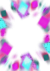 Wall Mural - an abstract transparent iridescent color blur burst design element.