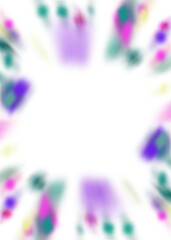 Wall Mural - an abstract transparent iridescent color blur burst design element.