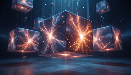 Wall Mural - cube background