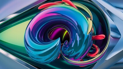 Abstract 3d cover with bright gradient abstract liquid fluid color shape futuristic concept modern graphic texture vector 3d illustration