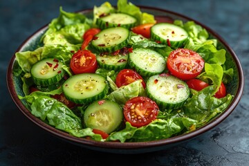 Wall Mural - Fresh vegetables in a bowl, perfect for healthy eating or food presentation