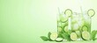 © spyrakot - Refreshing Iced Green Tea with Cucumber and Lime for Wellness-Themed Designs