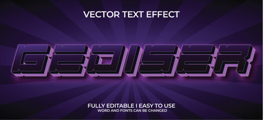 Vector 3D Editable Text Effect