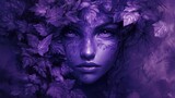 Enchanting forest fairy with purple tones magical mystical fantasy art for creative projects