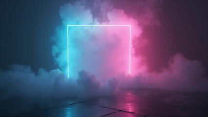 Wall Mural - abstract neon background. generative ai.
