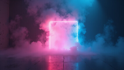 Wall Mural - abstract neon background. generative ai.
