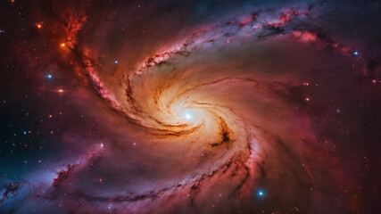 Wall Mural - Nebula and galaxies in space. Abstract cosmos background. Universe science astronomy.