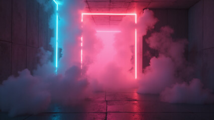 Wall Mural - abstract neon background. generative ai.