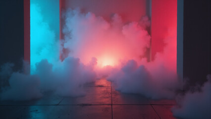 Wall Mural - abstract neon background. generative ai.