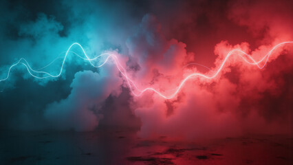 Wall Mural - Abstract neon background. Generative ai.