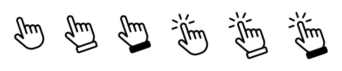 Wall Mural - Hand cursor icon set