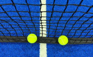 Poster - view of a paddle tennis court