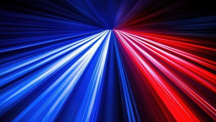 Wall Mural - Abstract Speed and Light: A Dynamic Red and Blue Burst