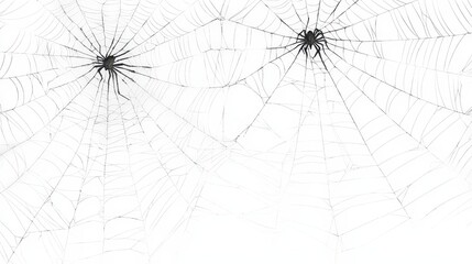 A spider sits in the center of a spider web