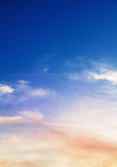 Wall Mural - soft sky background at dawn, beautiful heaven with clouds