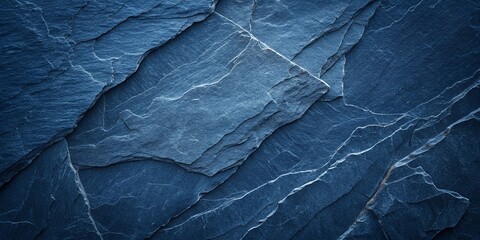 dark blue slate rock texture background with rough and cracked stone layers, creating a natural, rou