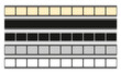 © Angela Ksen - Old retro film strip frame set. Films slide template. Vector illustration of video and photo tape