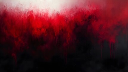 Wall Mural - A grainy, atmospheric effect is created by blurring layers of red and black