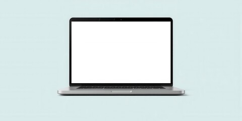 Wall Mural - Laptop with blank web screen mockup for design presentation, presentation, internet