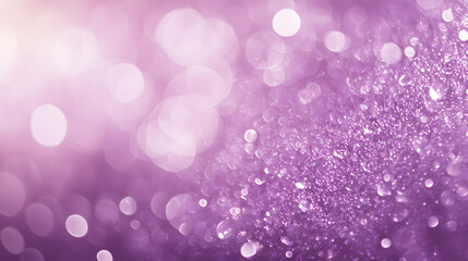 Sparkling dew drops on a soft lavender background.