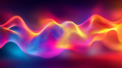 Leinwandbilder - Dynamic Multicolored Abstract Wave Line Pattern for Creative Background Design : Generative AI