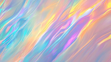Leinwandbilder - Vibrant Pastel Abstract Background with Fluid Gradient Waves : Generative AI